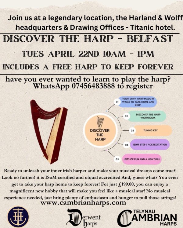 Discover the Harp - Belfast, Northern Ireland, 22nd April 10am until 1pm