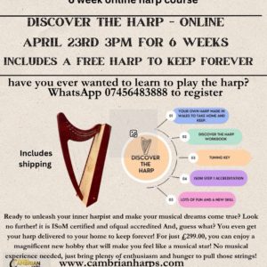 Discover The Harp ONLINE – 6 week course starting April 23rd 3pm